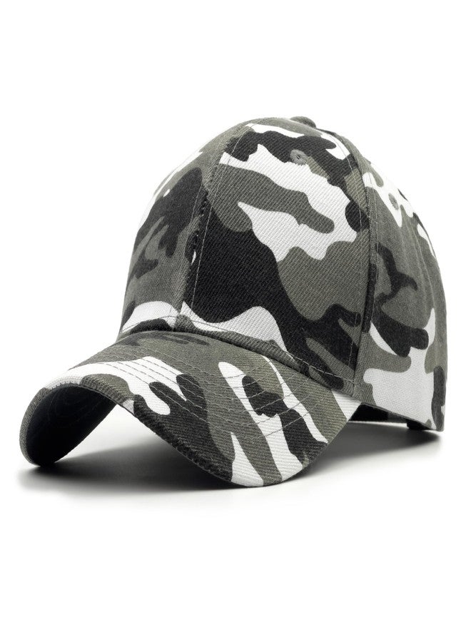 Utmost Structured Baseball Cap with Adjustable Closure - Performance Hat for Outdoor Activities and Custom Embroidery (1pc Camo Grey) - Image 1